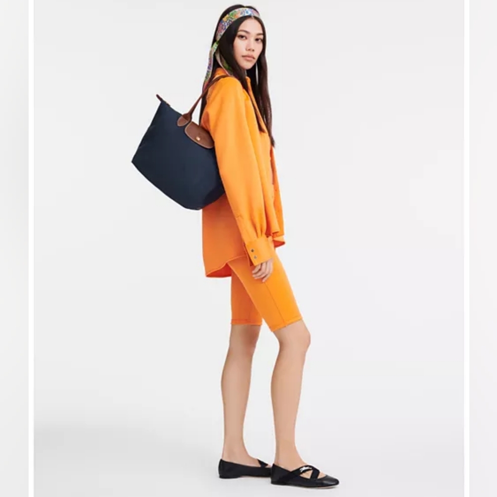 [Longchamp] Le Pliage Orig Med Nylon Tote | Tomato - Picture 6 of 9